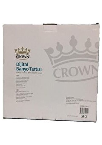 Crown Boğaz Köprüsü Desenli Banyo Tartısı Dijital Cam Baskül LCD Ekran Yük Uyarı Göstergesi