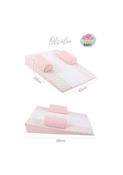 Bebek Reflü Yatağı (Pudra-Fiyonk) Yıkanabilir Kılıflı, Ortopedik, Ana Kucağı modelleri