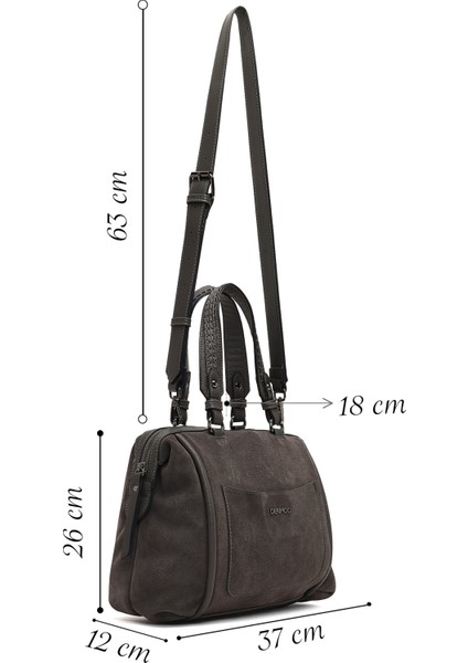 Kadın Gri Uzun Askılı Süet Kol Çantası 25ABD242610 fiyatları