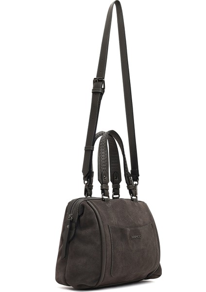 Kadın Gri Uzun Askılı Süet Kol Çantası 25ABD242610