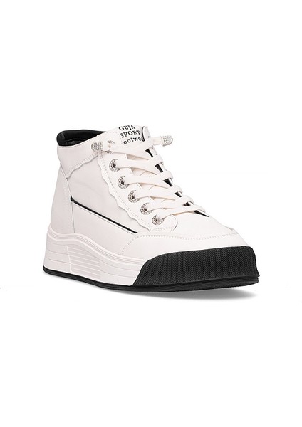 25K334 Kadın Hakiki Deri Sneaker Bot Siyah