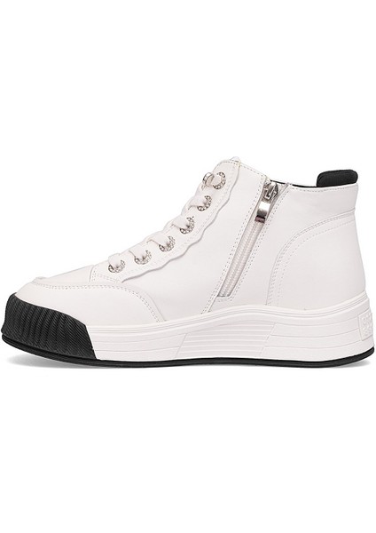 25K334 Kadın Hakiki Deri Sneaker Bot Siyah