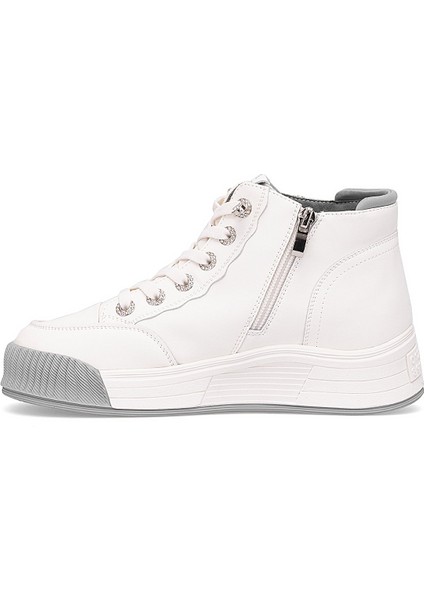 25K334 Kadın Hakiki Deri Sneaker Bot Gri modelleri