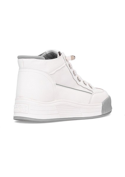 25K334 Kadın Hakiki Deri Sneaker Bot Gri fırsatları