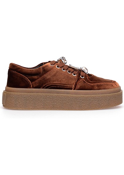 25K475 Kadın Hakiki Deri Casual Ayakkabı Kahverengi