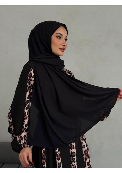 Krep Şal Siyah