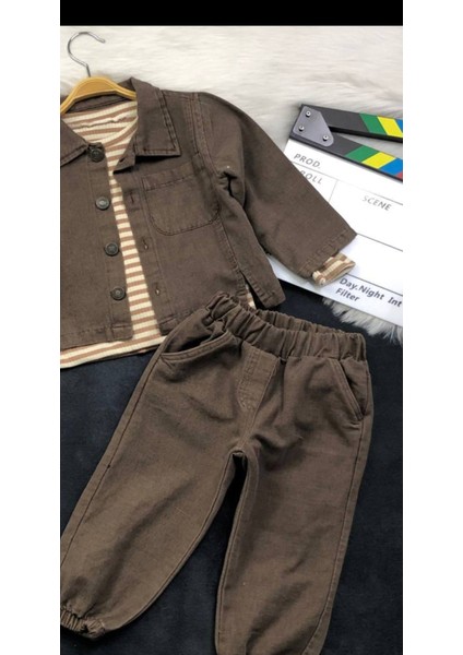 Erkek Bebek Oversize 3'lü Takım - %100 Pamuklu -Kot Takım fırsatları