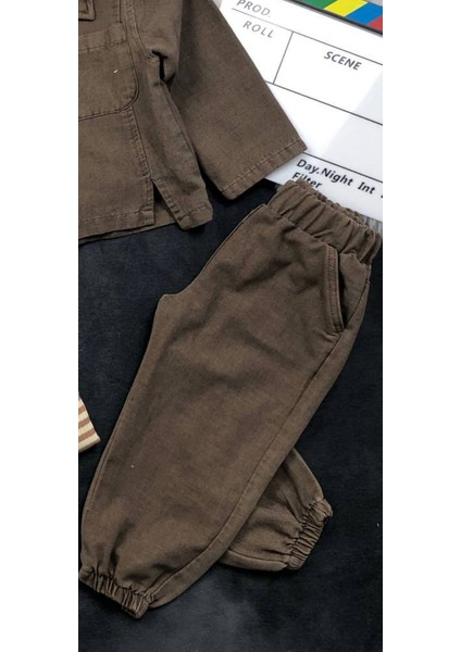 Erkek Bebek Oversize 3'lü Takım - %100 Pamuklu -Kot Takım