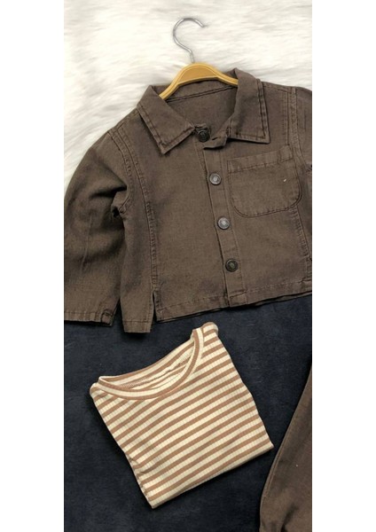 Erkek Bebek Oversize 3'lü Takım - %100 Pamuklu -Kot Takım