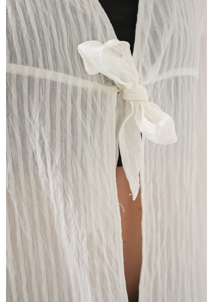 Kadın BDART Fiyonk Bağlamalı Sırsız V-Yaka Bluz White indirimleri