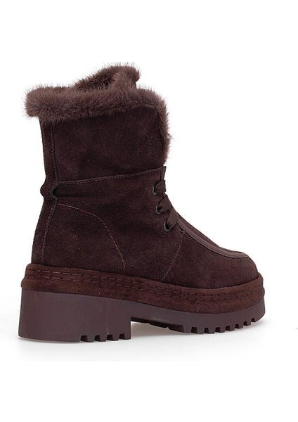 25K433 Kadın Hakiki Deri Klasik Bot Kahverengi fırsatları