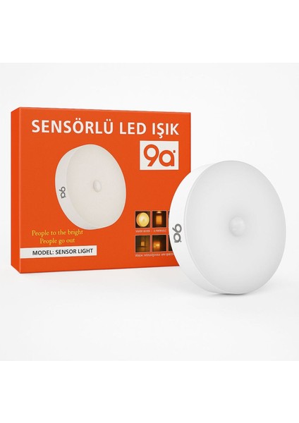 Hareket Sensörlü LED 400MAH Şarjlı 2 Gün Işığı LED Auto Dolap Içi, Koridor Type-C.