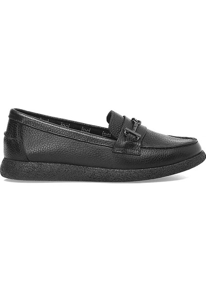 Inci A102042097 5f August.d 5pr Kadın Hakiki Deri Loafer Ayakkabı Siyah