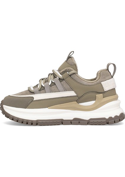 25K331 Kadın Hakiki Deri Klasik Sneaker Yeşil