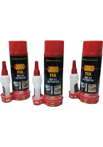 Jobo Fix Mdf Hızlı Yapıştırıcı Spreyi 200 ml & Genel Amaçlı Hızlı Yapıştırıcı 35 gr