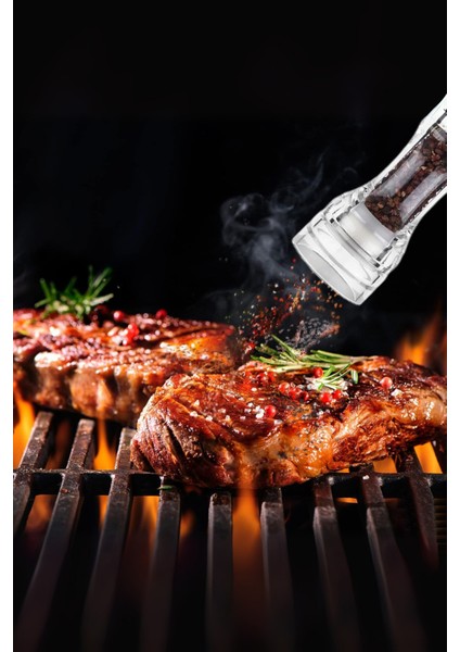 Mithra Life 2’li Küçük Boy 14 cm Akrilik Şeffaf Tuz Karabiber Öğütücü MIT1256 fırsatları