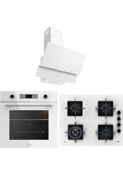 Smart Serisi Beyaz Ankastre Set (SMART8801-ARES65-AZTEC60)