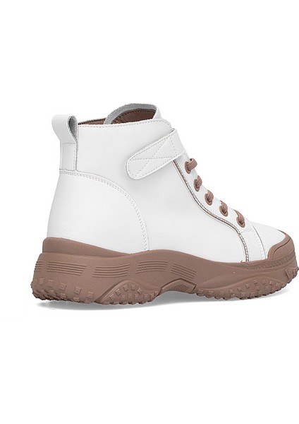 25K310-5 Kadın Hakiki Deri Sneaker Bot Bej fırsatları