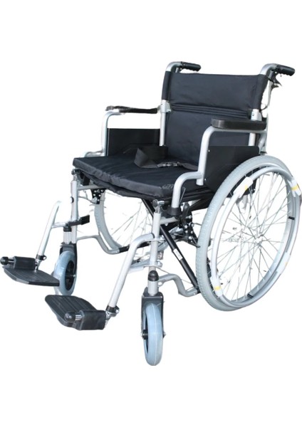 Poylin Refakatçi Frenli Manuel Tekerlekli Sandalye | Katlanabilir Çelik Şase, 50 cm Oturma Genişliği, Antibakteriyel Döşemeli P120 fiyatları