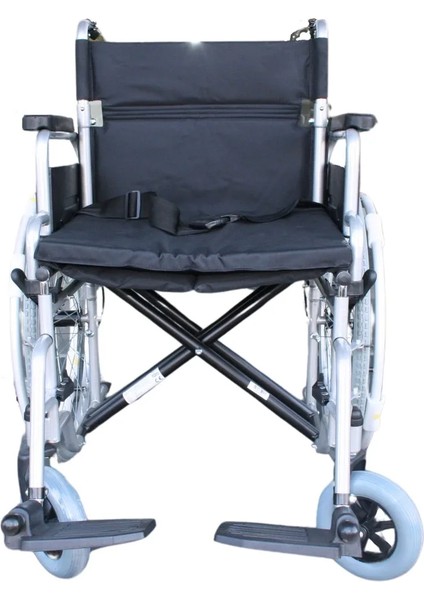 Poylin Refakatçi Frenli Manuel Tekerlekli Sandalye | Katlanabilir Çelik Şase, 50 cm Oturma Genişliği, Antibakteriyel Döşemeli P120 modelleri