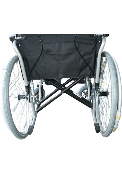 Poylin Refakatçi Frenli Manuel Tekerlekli Sandalye | Katlanabilir Çelik Şase, 50 cm Oturma Genişliği, Antibakteriyel Döşemeli P120 indirimleri