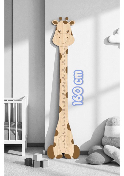 Ahşap Çocuk Boy Büyüme Grafiği Cetvel / Aile Bebek Çocuk Boy Odası Dekorasyon Duvar Ölçer