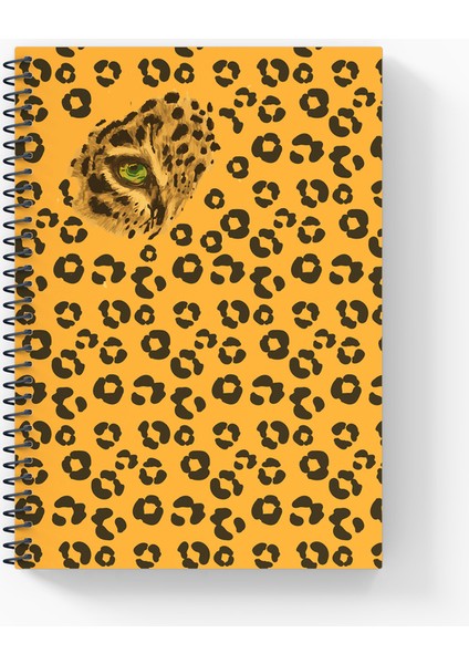 A5 Spiralli Defter 96 Sayfa Çizgili, Leopar Serisi Ikonik Koleksiyon No:6 Kalın Kapak modelleri