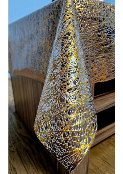 Hasır Pvc Deliksiz Şeffaf Kaplama Masa Örtüsü Su Geçirmez Kolay Silinebilir Lüks Muşamba