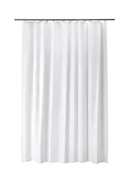 Duş Perdesi, Beyaz Tek Perde Halkasız