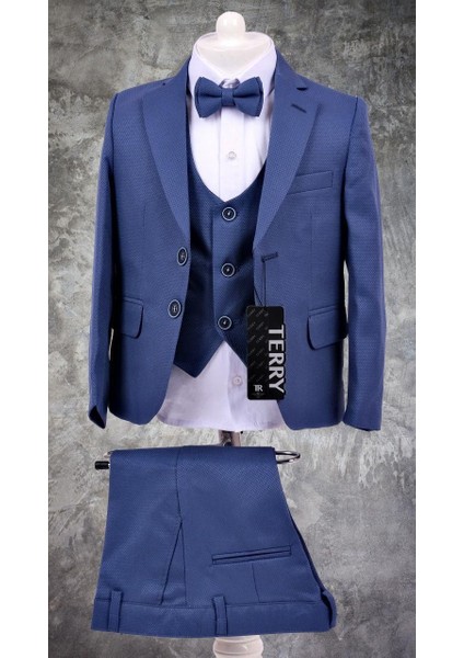 Çocuk Damatlık Takım Elbise – 5 Parça (Ceket, Yelek, Gömlek, Papyon, Pantolon) 5402-5421 modelleri