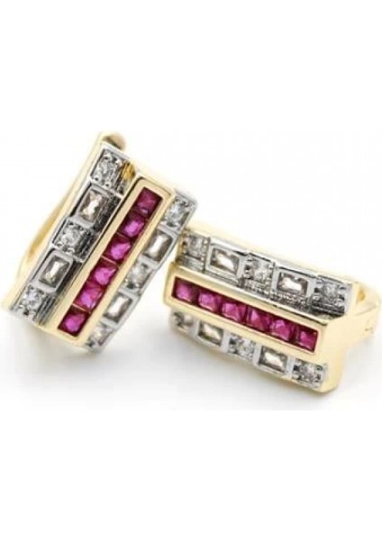 Taşlı Küpe - Pembe fiyatları