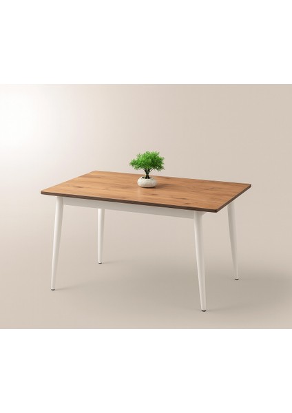 Yanlardan Açılır Büyüyen Yemek Masası Meşe-Beyaz 65X100CM Sadece Masa Fiyatıdır fiyatları