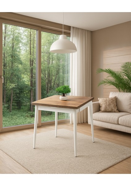 Yanlardan Açılır Büyüyen Yemek Masası Meşe-Beyaz 65X100CM Sadece Masa Fiyatıdır modelleri