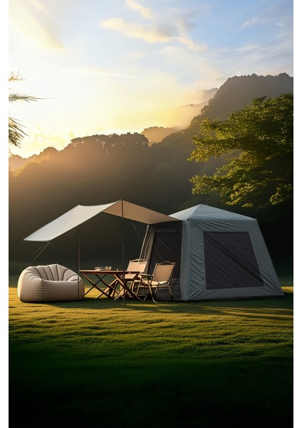 Fischer Tenteli Oxford Kumaş Şişme Çadır 4-5 Kişilik 233X233X190CM