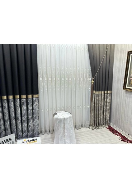 Nivemeshome Azra 1/3 Sık Pileli Tül Perde Apm
