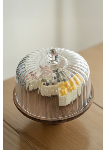 Lion Akasya Standlı Cam Kek Fanusu Ayaklı 22 cm modelleri