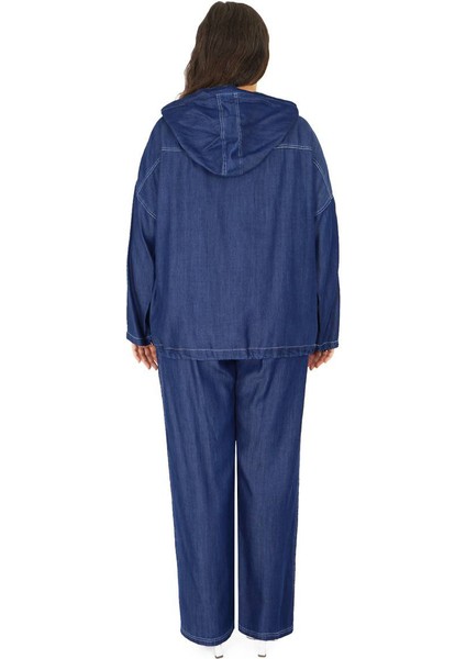 Kadın Büyük Beden Alt Üst İnce Kot İkili Takım modelleri