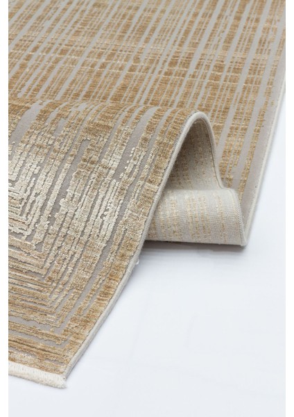 Queen 8114 Gold - Viskon Bambu Halı | Dokuma Salon Halısı