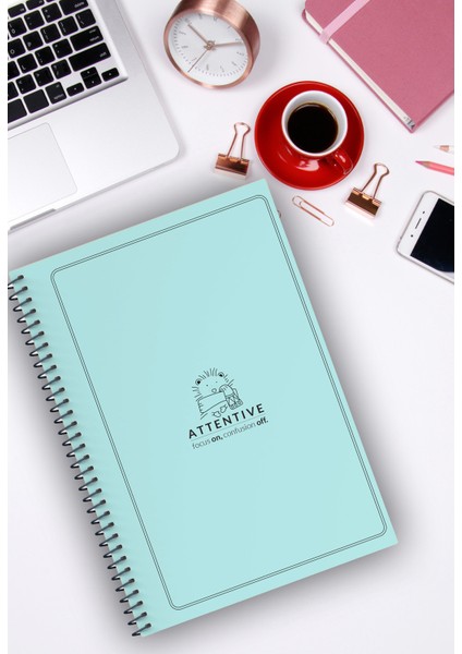 A5 Spiralli Okul Defteri 4'lü Set (2 Çizgisiz 2 Kareli) 96 Sayfa Karton Kapak Pastel Seri modelleri