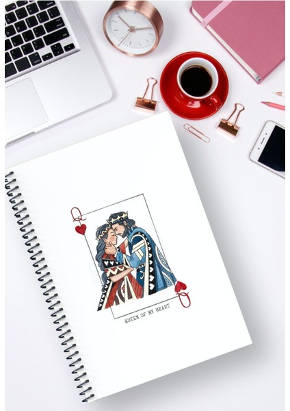 A5 Spiralli Defter Çizgisiz 96 Sayfa Karton Kapaklı Romeo & Juliet Konsept