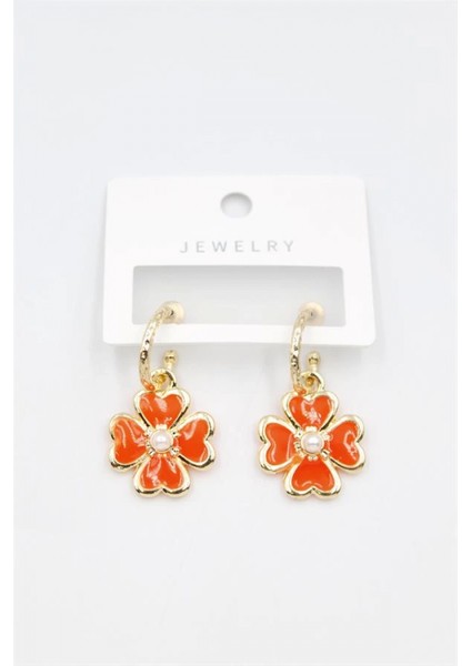 Çiçek Küpe - Turuncu fiyatları