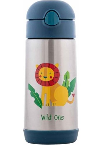 Erkek Çocuk Kapaklı Paslanmaz Pipetli Suluk Hayvanat Bahçesi - Carter's - Petrol - Standart - SJ121234A-PETROL-STANDART