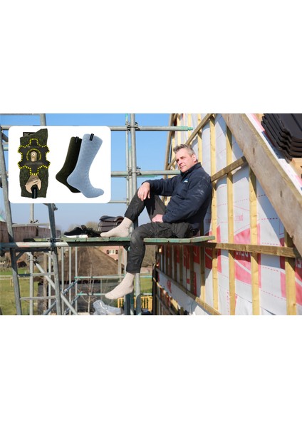 Yün Karışımlı Çorap İngiliz Anahtarı Temalı Paket | 2 Çift | 41-46 Numara İş Çorabı Mavi Yeşil fiyatları