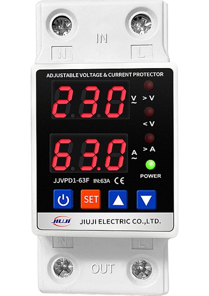 Jıujı Voltaj ve Akım Koruma Rölesi Monofaz 63A