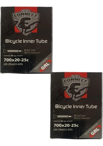 700X20-25C (20-25X622-635) Fv 80 mm Ince Sibop Bisiklet Iç Lastiği x 2 Adet (Kutulu)