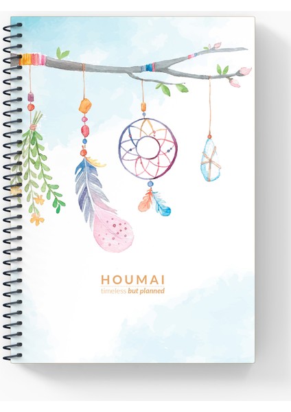 Karton Kapak A5 96 Sayfa Spiralli Defter, Houmai Serisi Özel Koleksiyonu,çizgili fiyatları
