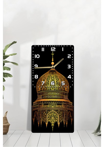Ahşap Tablo Saat – Altın Kubbe Desenli, Sessiz Mekanizma, 30X60 Cm, Uv Baskılı – USD171 modelleri