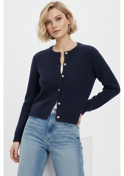 Laci Kadın Yumoş Dokulu Düğmeli Triko Hırka 2241