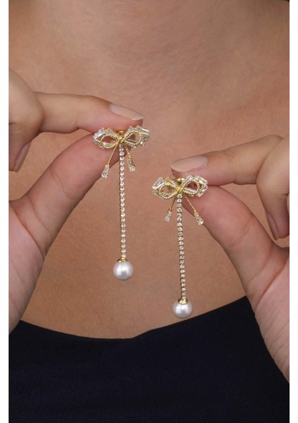 Fiyonk Model Inci Taneli Altın Kaplama Kadın Çelik Küpe fiyatları