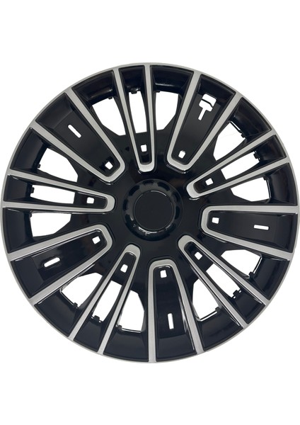 Honda Bütün Modelleri Için Uyumlu 15" Inç Gri-Siyah 4 Adet Jant Kapağı ( Civic Jazz Vb. ) modelleri